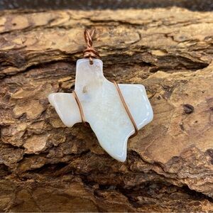 Chalcedony Agate Texas Necklace Pendant